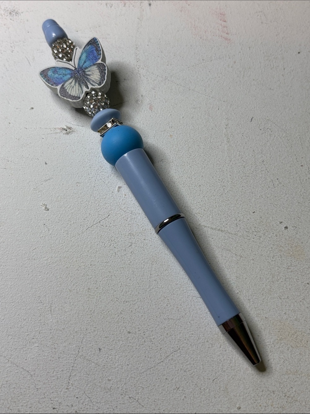 Light Blue Butterfly Decorative Ballpoint Pen - Home Office